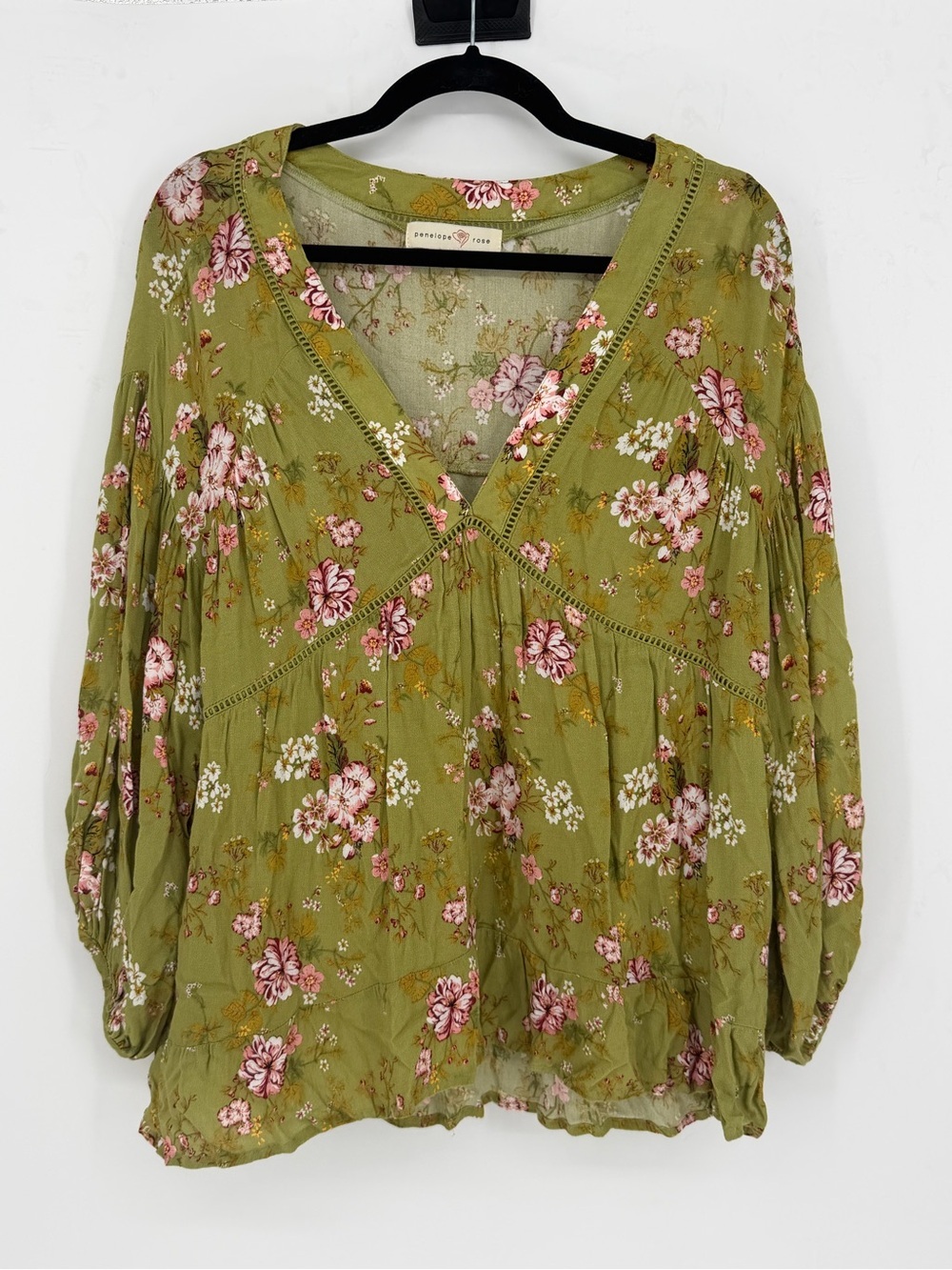 Bohemian Flowy Floral Print Peasant Top